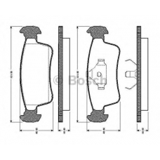 0 986 TB2 578 BOSCH Комплект тормозных колодок, дисковый тормоз