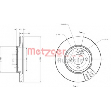 6110263 METZGER Тормозной диск