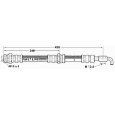 FBH7076 FIRST LINE Тормозной шланг