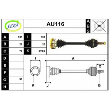 AU116 SERA Приводной вал