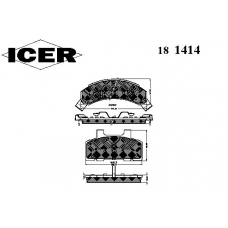 181414 ICER Комплект тормозных колодок, дисковый тормоз