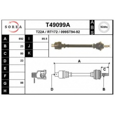 T49099A EAI Приводной вал