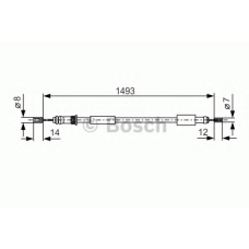 1 987 477 271 BOSCH Трос, стояночная тормозная система