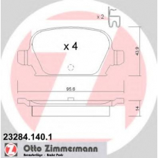 23284.140.1 ZIMMERMANN Комплект тормозных колодок, дисковый тормоз