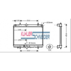 0700171 KUHLER SCHNEIDER Радиатор, охлаждение двигател