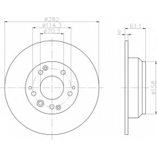 8DD 355 105-001 HELLA Тормозной диск