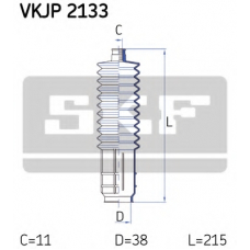 VKJP 2133 SKF Комплект пылника, рулевое управление