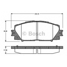 0 986 TB2 940 BOSCH Комплект тормозных колодок, дисковый тормоз