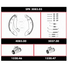 SPK 3083.03 WOKING Комплект тормозов, барабанный тормозной механизм