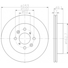 8DD 355 111-581 HELLA PAGID Тормозной диск