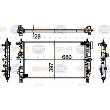 8MK 376 749-861 HELLA Радиатор, охлаждение двигателя