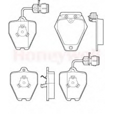 571983B BENDIX Комплект тормозных колодок, дисковый тормоз