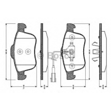 0 986 TB3 031 BOSCH Комплект тормозных колодок, дисковый тормоз