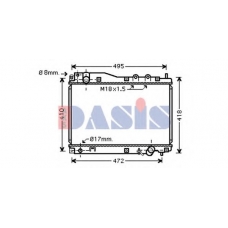 100049N AKS DASIS Радиатор, охлаждение двигателя