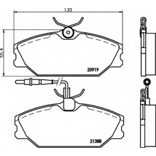 8DB 355 019-181 HELLA Комплект тормозных колодок, дисковый тормоз