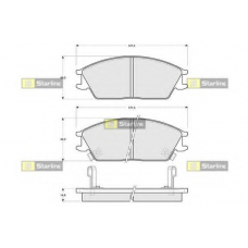 BD S047P STARLINE Комплект тормозных колодок, дисковый тормоз