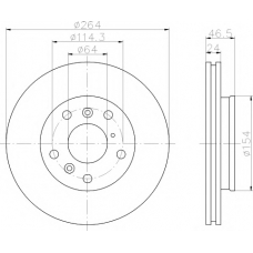 MDC663 MINTEX Тормозной диск