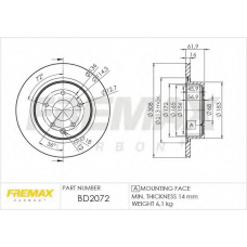BD-2072 FREMAX Тормозной диск
