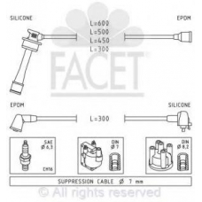 4.9865 FACET Ккомплект проводов зажигания