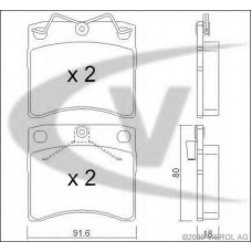 V10-8115 VEMO/VAICO Комплект тормозных колодок, дисковый тормоз