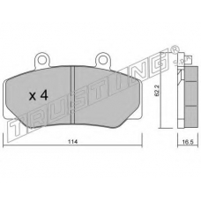 077.0 TRUSTING Комплект тормозных колодок, дисковый тормоз