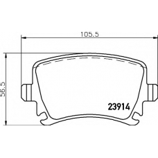 8DB 355 011-771 HELLA Комплект тормозных колодок, дисковый тормоз