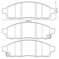 572646B BENDIX Комплект тормозных колодок, дисковый тормоз