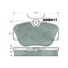 GDB817 TRW Комплект тормозных колодок, дисковый тормоз