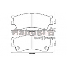 1080-8030J ASHUKI Комплект тормозных колодок, дисковый тормоз