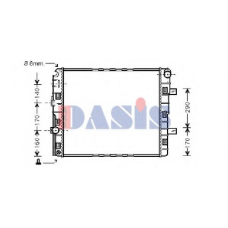 135100N AKS DASIS Радиатор, охлаждение двигателя