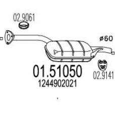 01.51050 MTS Средний глушитель выхлопных газов