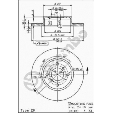 08.8705.10 BREMBO Тормозной диск