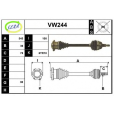 VW244 SERA Приводной вал