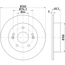 8DD 355 115-031 HELLA PAGID Тормозной диск