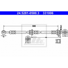 24.5281-0580.3 ATE Тормозной шланг