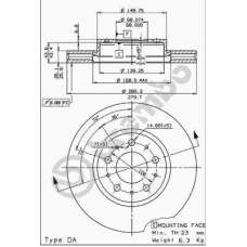 09.5568.24 BREMBO Тормозной диск