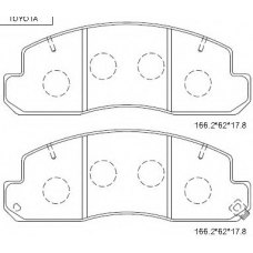 KD2532 ASIMCO Комплект тормозных колодок, дисковый тормоз