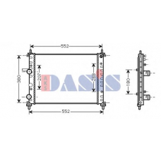 080096N AKS DASIS Радиатор, охлаждение двигателя