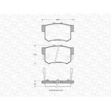 363702160543 MAGNETI MARELLI Комплект тормозных колодок, дисковый тормоз