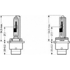 66050 OSRAM Лампа накаливания, фара дальнего света; лампа нака