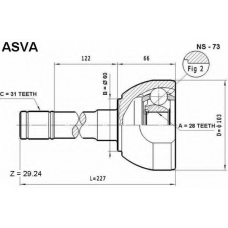 NS-73 ASVA Шарнирный комплект, приводной вал