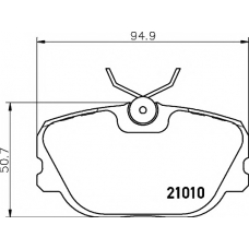 8DB 355 017-941 HELLA PAGID Комплект тормозных колодок, дисковый тормоз