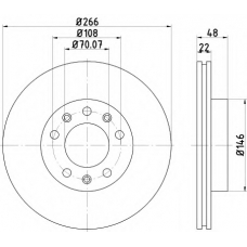 8DD 355 120-541 HELLA PAGID Тормозной диск