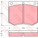 GDB660 TRW Комплект тормозных колодок, дисковый тормоз