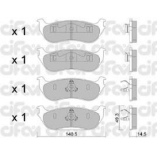 822-687-0 CIFAM Комплект тормозных колодок, дисковый тормоз