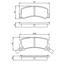 0 986 424 239 BOSCH Комплект тормозных колодок, дисковый тормоз