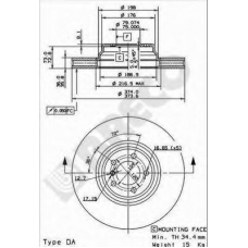 BS 8492 BRECO Тормозной диск