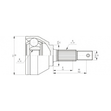 CVJ5716.10 OPEN PARTS Шарнирный комплект, приводной вал