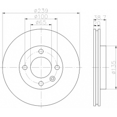 MDC365 MINTEX Тормозной диск