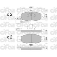 822-146-1 CIFAM Комплект тормозных колодок, дисковый тормоз